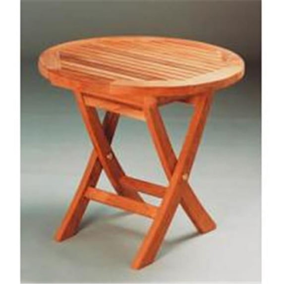 Anderson Teak TBF-020R 20 Inch Mini Side Round Folding Table
