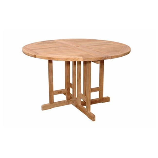 Anderson 47" Round Folding Teak Outdoor Dining Table