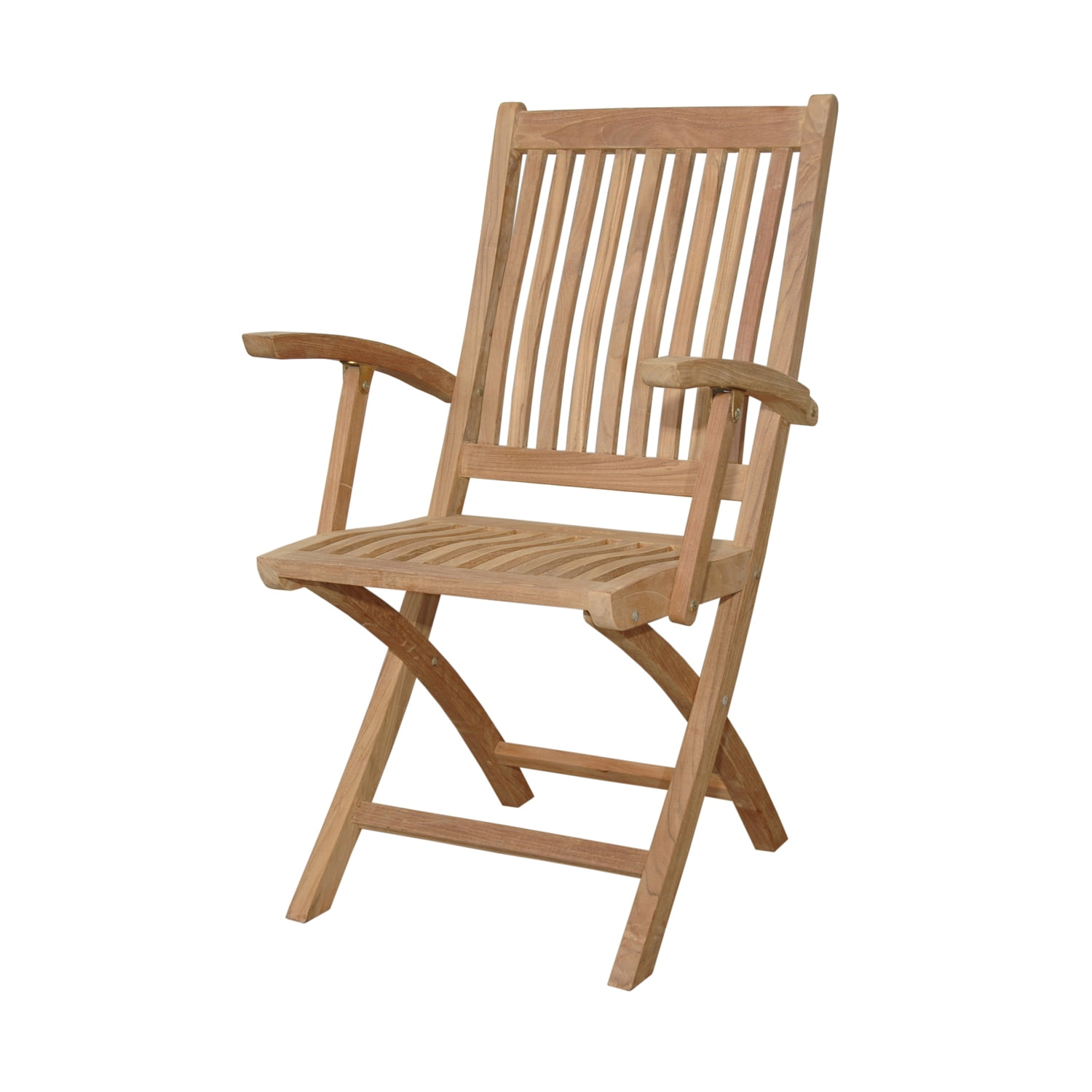 Teak Folding Outdoor Dining Armchair with Cushions