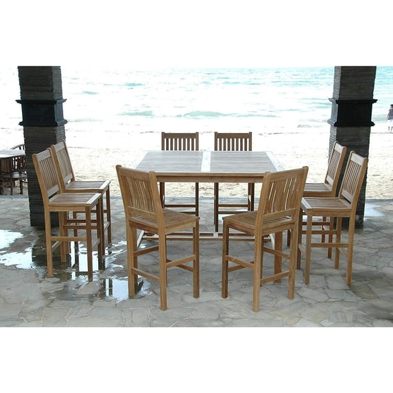 Anderson Teak Windsor Avalon 9-Pieces Square Bar Set