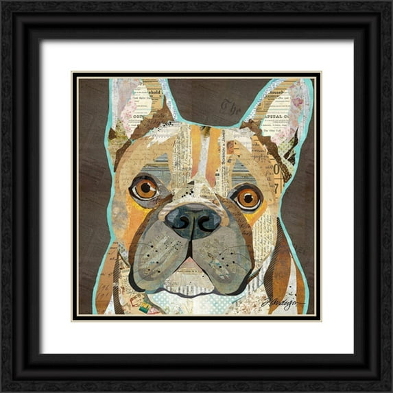 Anderson, Traci 15x15 Black Ornate Wood Framed with Double Matting Museum Art Print Titled - French Bulldog