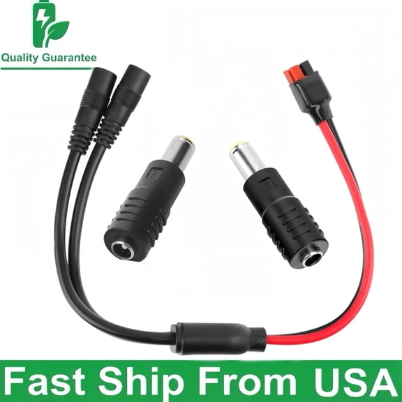 Anderson to 2 Female DC7909 Adapter With 2 PCS DC5521 TO DC7909 Compatible with Solar Panel