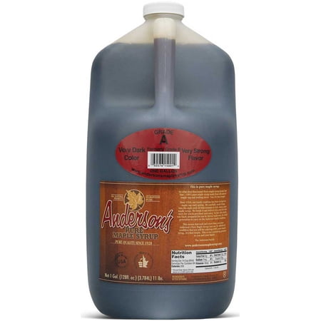 Andersons Grade A Very Dark Pure Maple Syrup, 1 Gallon -- 1 each.
