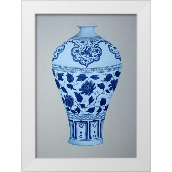 Anderton, Caroline 18x24 White Modern Wood Framed Museum Art Print Titled - Ming, Passion Flower Vase
