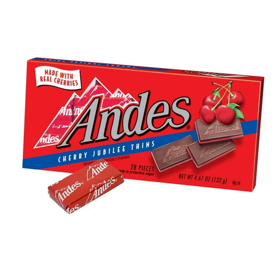 Andes Cherry Jubilee Thins Chocolates 28 Pieces in 1- 4.67 Ounce Box