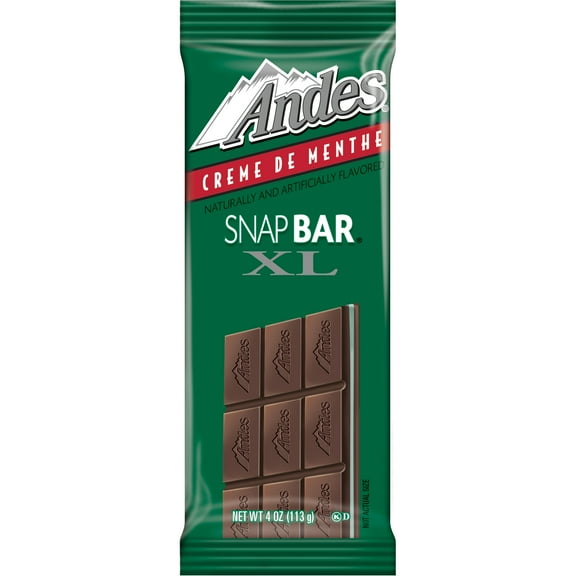 Andes Creme De Menthe Snap Bar XL, Chocolate Covered Mint, 4 oz