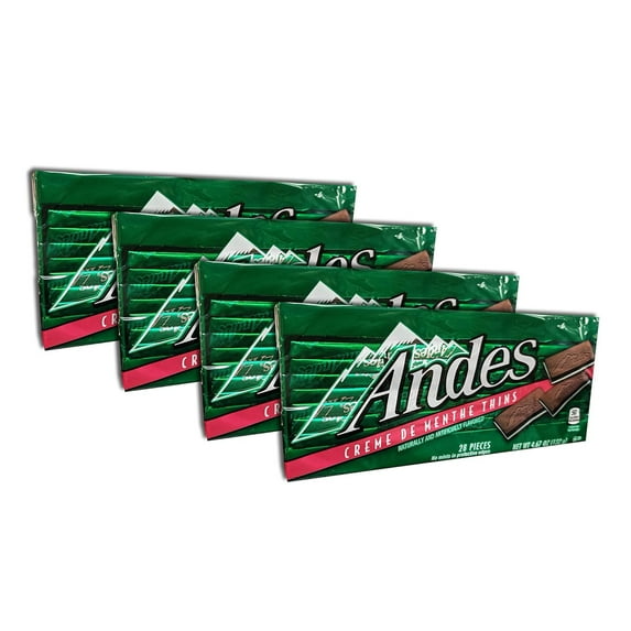 Andes Creme De Menthe Thins, 4.67-Ounce -28 Pieces Each Pack (Pack 4)
