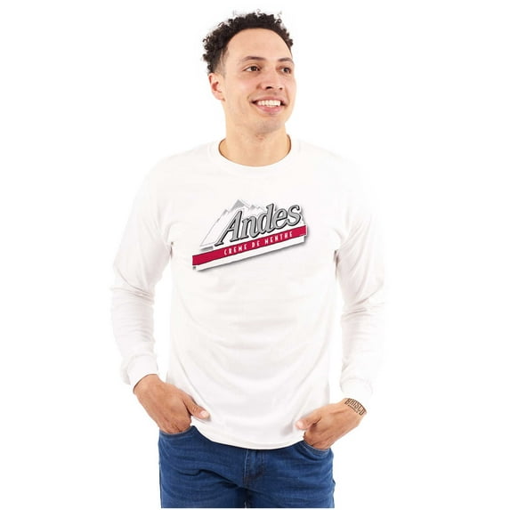 Andes Mints Classic Chocolate Candy Long Sleeve TShirt Men Women Brisco Brands M