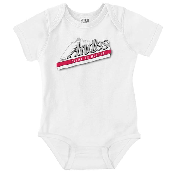 Andes Mints Classic Chocolate Candy Romper Boys or Girls Infant Baby Brisco Brands 18M
