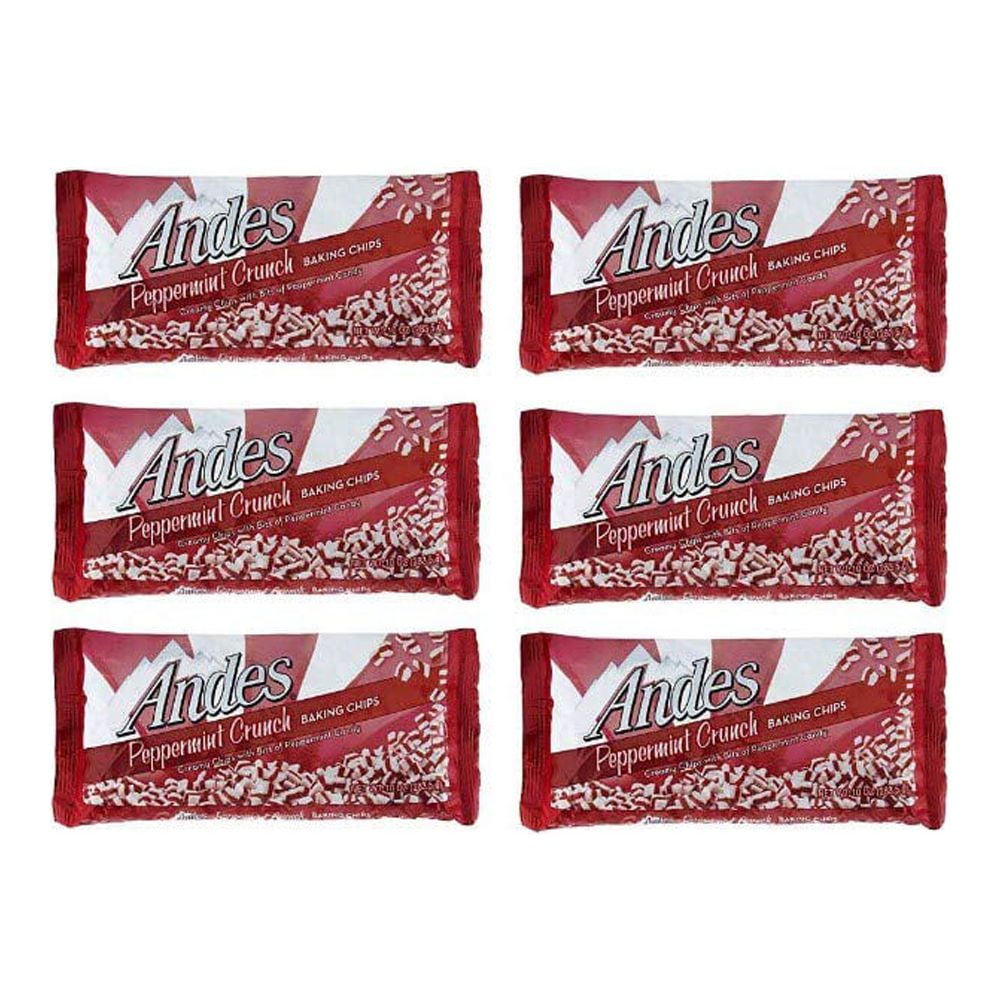 Andes Peppermint Crunch Baking Chips 10oz 6 Unit Pack
