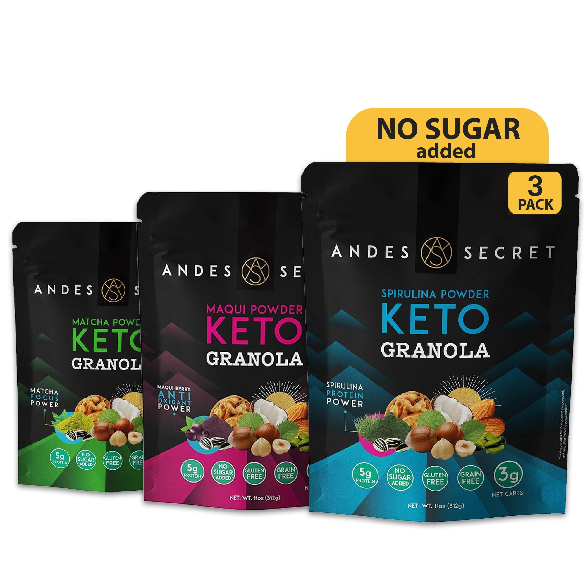 Andes Secret Low Calorie HHA1 Granola High Protein Cereal, Matcha