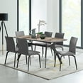 thumbnail image 1 of Andes and Lyon Gray Fabric 7 Piece Rectangular Dining Set, 1 of 8