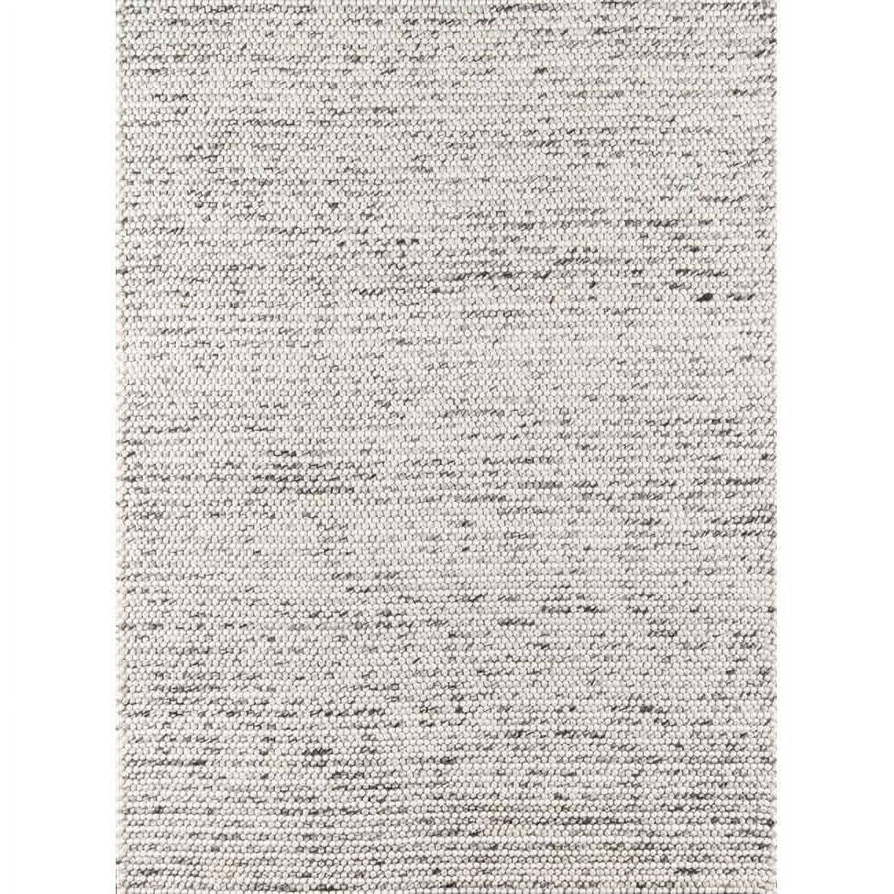 Ivory and Gray Handmade Wool Viscose Tufted Rug, 3' x 5'