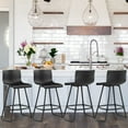 thumbnail image 1 of Andeworld 24" Swivel Bar Stools with Backs Plastic Counter Height Stools with Metal Legs (Set of 4, Black）, 1 of 7