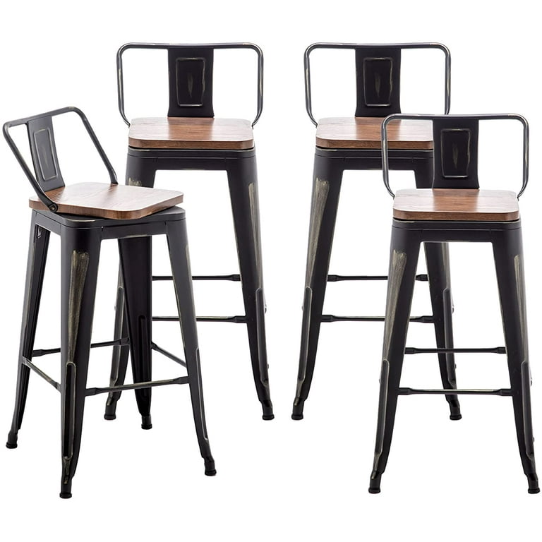 Andeworld 24 Metal Barstools Set of 4 Counter Height Bar Stools