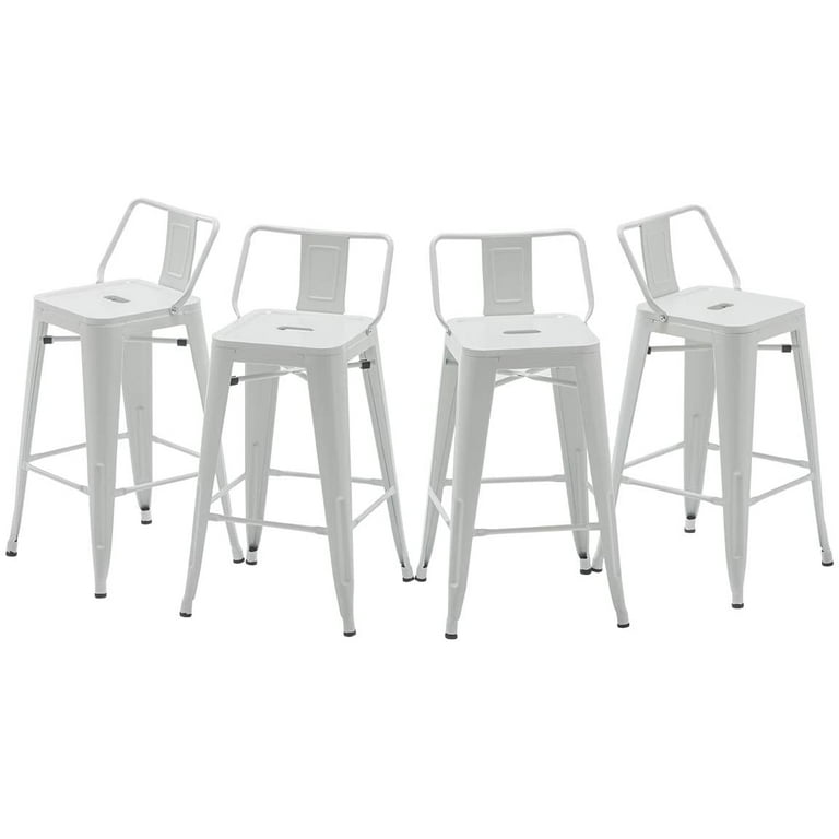 White metal counter stool sales