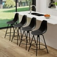 thumbnail image 1 of Andeworld Bar Stools Set of 4 Swivel Bar Stool Counter Height Stools Barstools with Plastic Backs & Metal Base (Swivel 24 inch, Black), 1 of 18