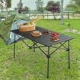 thumbnail image 1 of Andeworld Floding Camping Table Portable Beach Table for Outdoor Cooking, Hiking, Backpacking(rectangle), 1 of 8