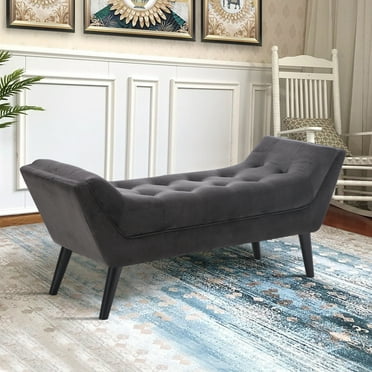 Andeworld Living Room Bench Folding Storage Ottoman Bench, Dark Grey