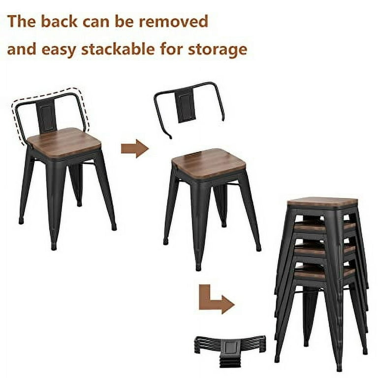 18 inch stool with back sale