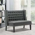 thumbnail image 1 of Andeworld Modern Loveseat Settee Bench Sofa Upholstered Banquette Couch for Dining Living Room Hallway or Entryway Seating Funiture with Wooden Legs,Slate, 1 of 17