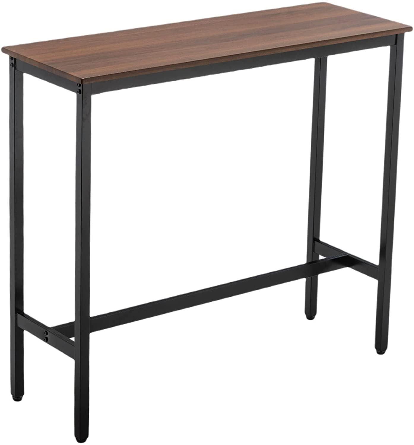 Andeworld Modern Rectangle Bar Table Kitchen Dining Table 41" Bar Height Pub Table Industrial Table for Living Room Dining Room Entryway Console Table with Wood Top Matel Frame Black
