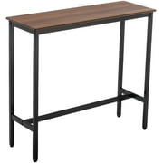 Andeworld Modern Rectangle Bar Table Kitchen Dining Table 41" Bar Height Pub Table Industrial Table for Living Room Dining Room Entryway Console Table with Wood Top Matel Frame Black