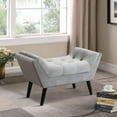 thumbnail image 1 of Andeworld Upholstered Bed Bench Entryway Ottoman Gray (Small Bed Bench), 1 of 7