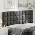 thumbnail image 1 of Andeworld Velvet Upholstered Tufted Queen Size Headboard,Wood Head Board with Metal Legs, Adjustable Height from 42” to 56”, Bed Headboard in Modern Design,Backboard for Bed, Dark Gray, 1 of 8
