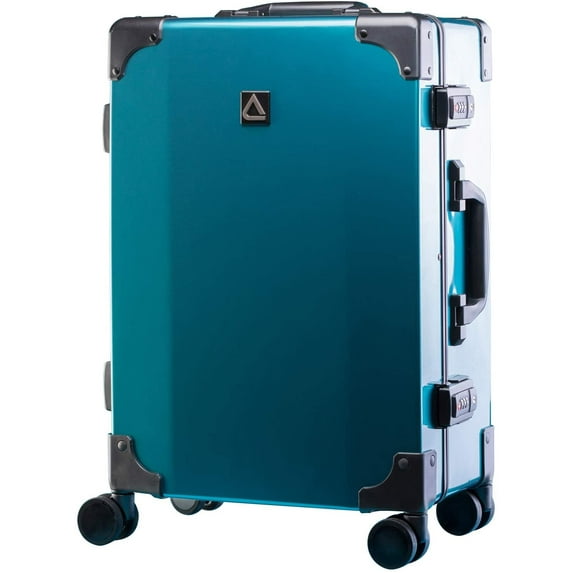 Andiamo Classico Suitcase with Built-in TSA Lock - Zipperless 20 Inch Hardside Carry On Bag- Lightweight (ABS+PC) Luggage With 8-Rolling Spinner Wheels (Royal Sapphire)