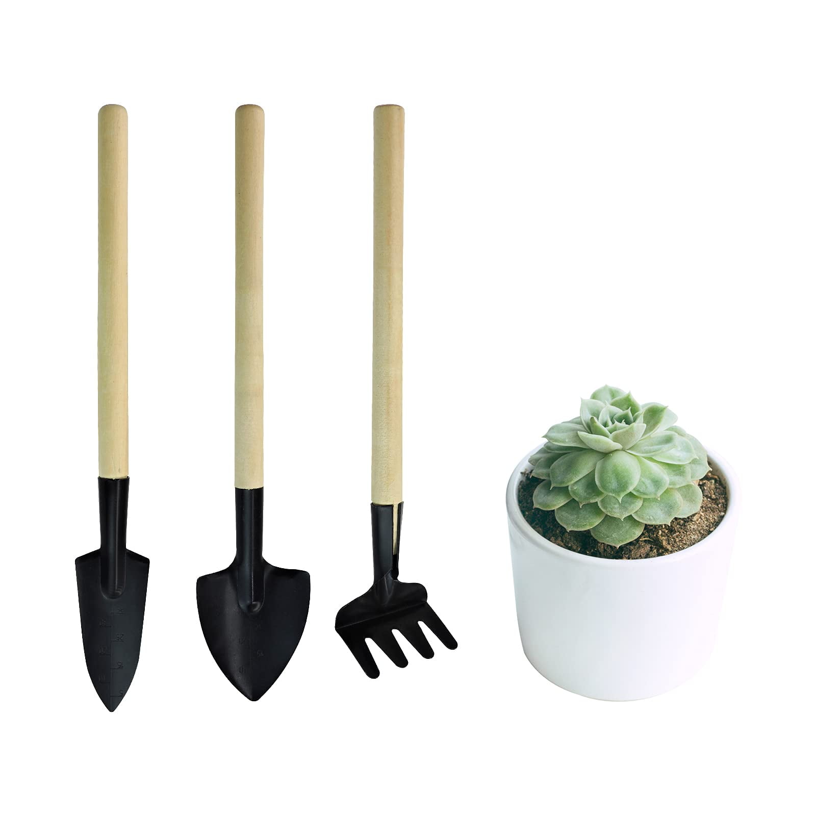 4 Pcs Set Mini Gardening Tools Shovel Spade Succulents In Flowerpot Claw Garden Tools With Handles,Bonsai Tools,Mini Gardening Tools,Gardening Tool Set