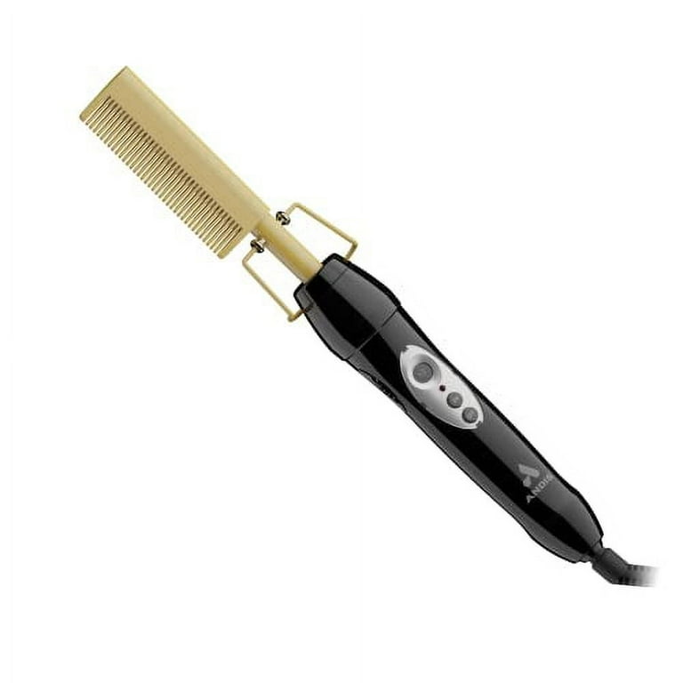 Andis 38335 Professional Heat Ceramic Press Comb for Hair Straightener 450F High Heat with Dual Voltage 20 Adjustable Heat Settings 30 Min Auto Shut Off Gold Walmart