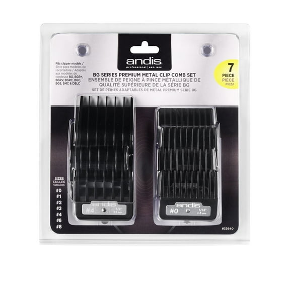 Andis BG Series Premium Metal Clip Comb Set #33640