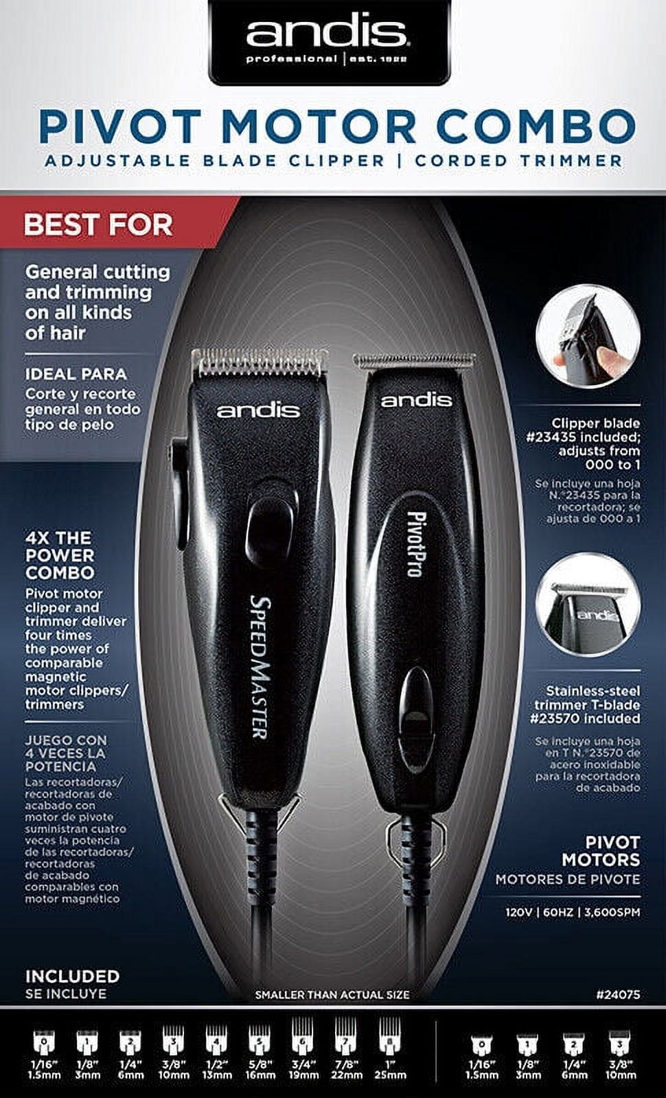 Andis COMBO Professional PivotPro And SpeedMaster Hair Clipper and