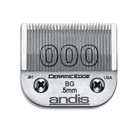 Andis 64480 CeramicEdge Carbon-Infused Steel Clipper Graduation For Close Cutting, Size 000, 1/50-Inch Cut Length