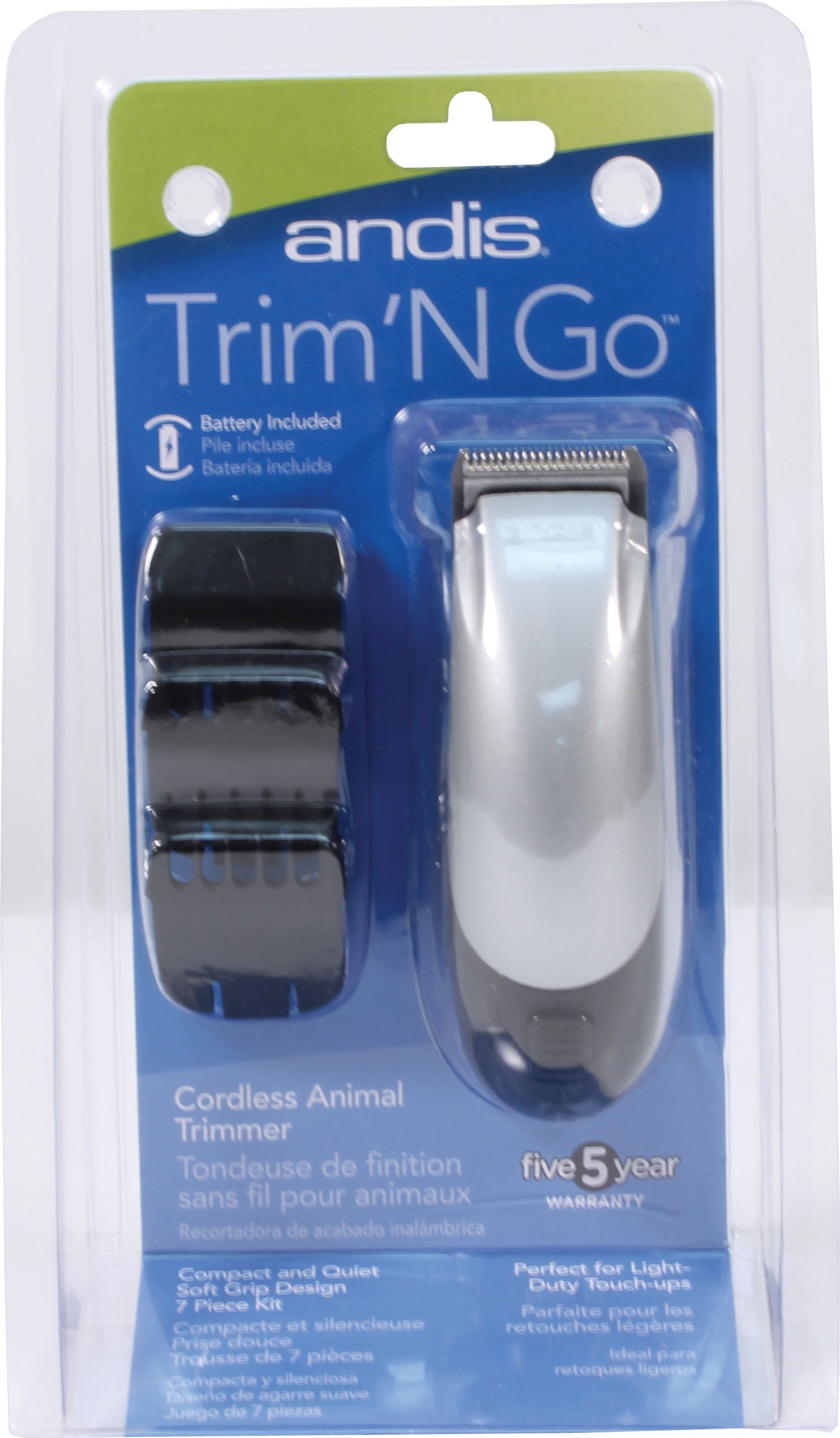 Andis Company-Trim'n Go Cordless Animal Trimmer- Black/silver