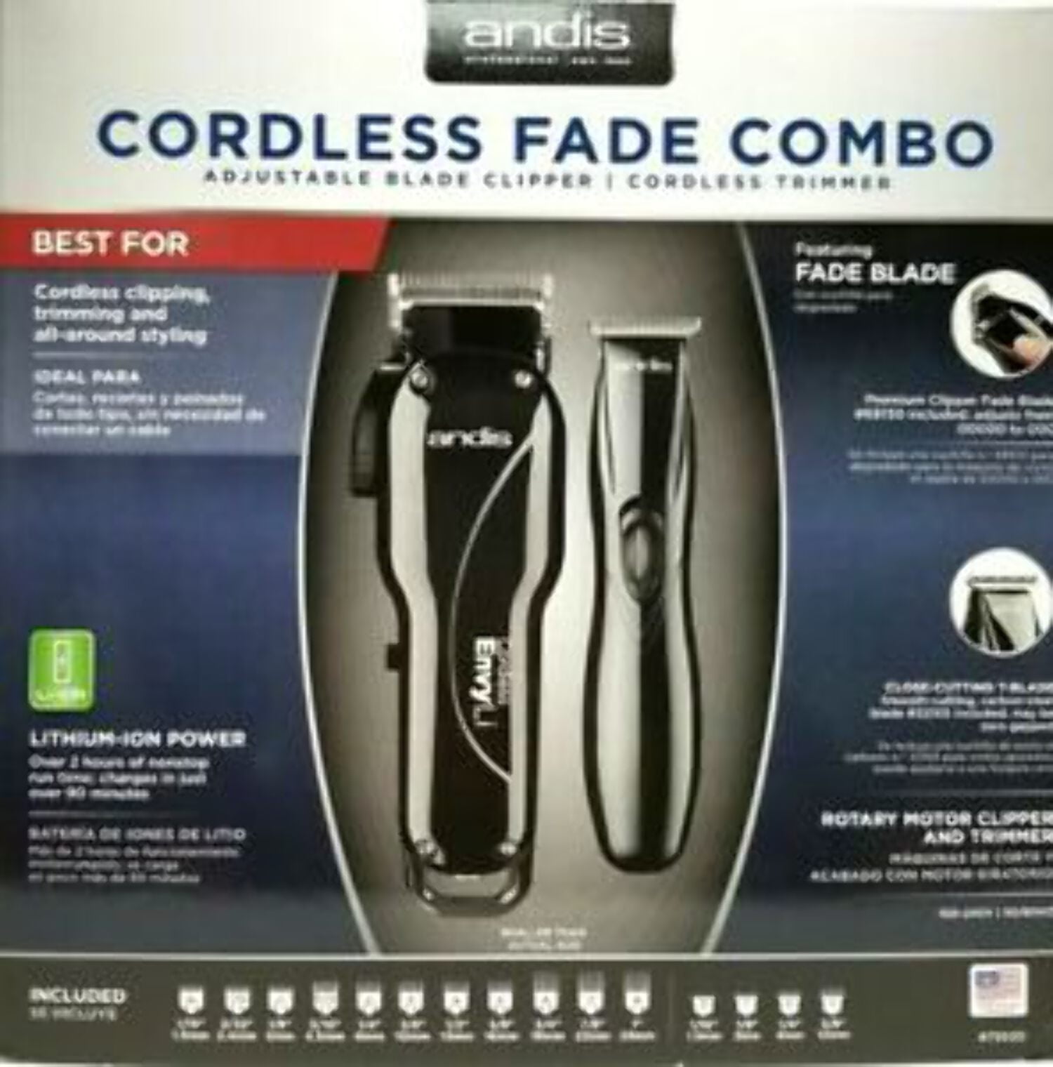 メンズシェーバー CORDLESS FADE COMBO ANDIS CORDLESS FADE COMBO - MSQUARE BEAUTY