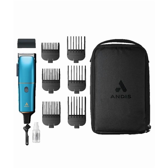 Andis Easy Clip Corded Clipper for Pets, Blue, Adjustable Blade, Quiet Motor