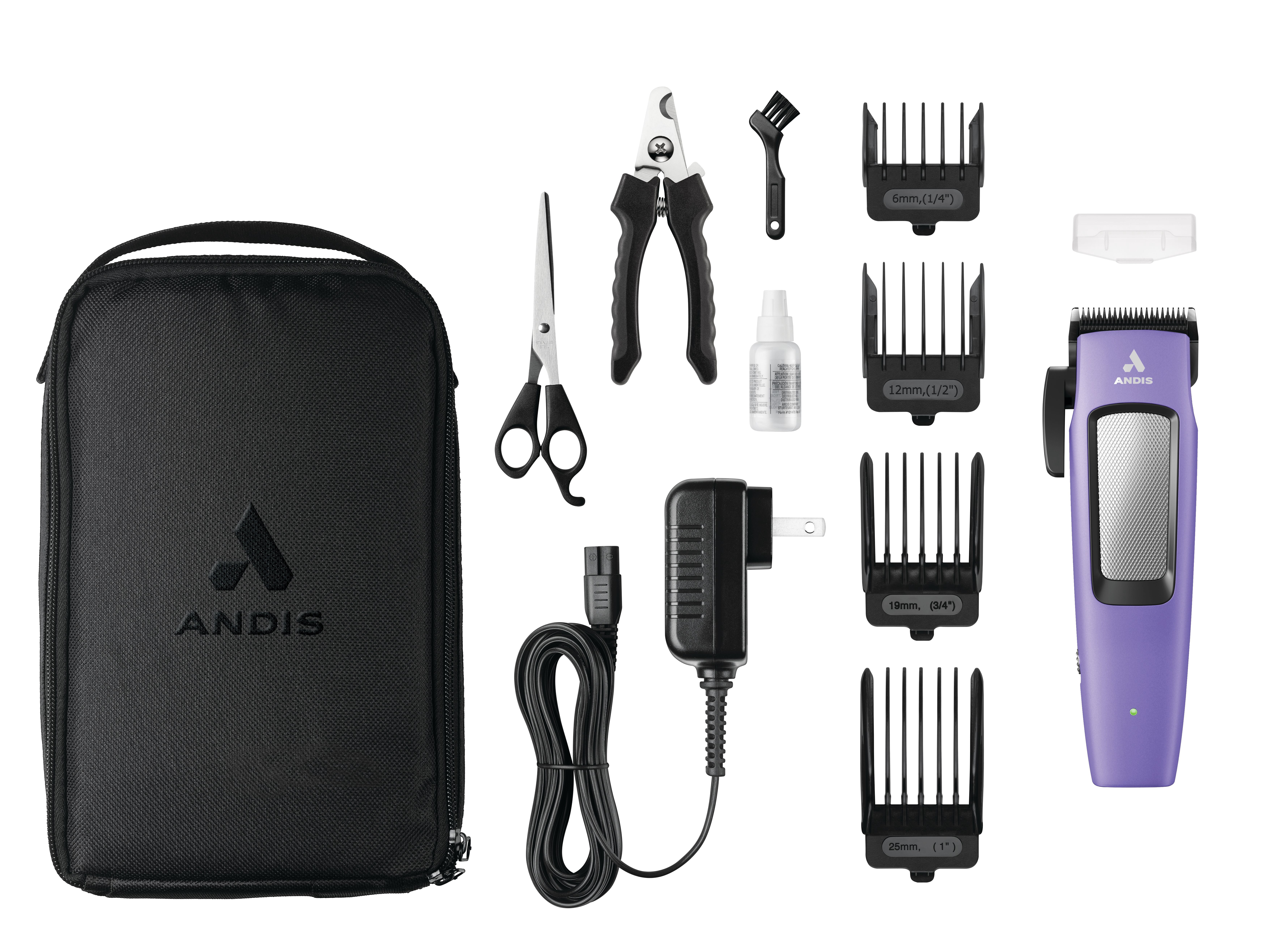 Andis Easy Clip Cordless II Clipper Kit, Purple