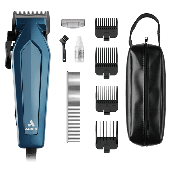 Andis Easy Clip Starter Kit, Teal with Adjustable Blade and Quiet Operation