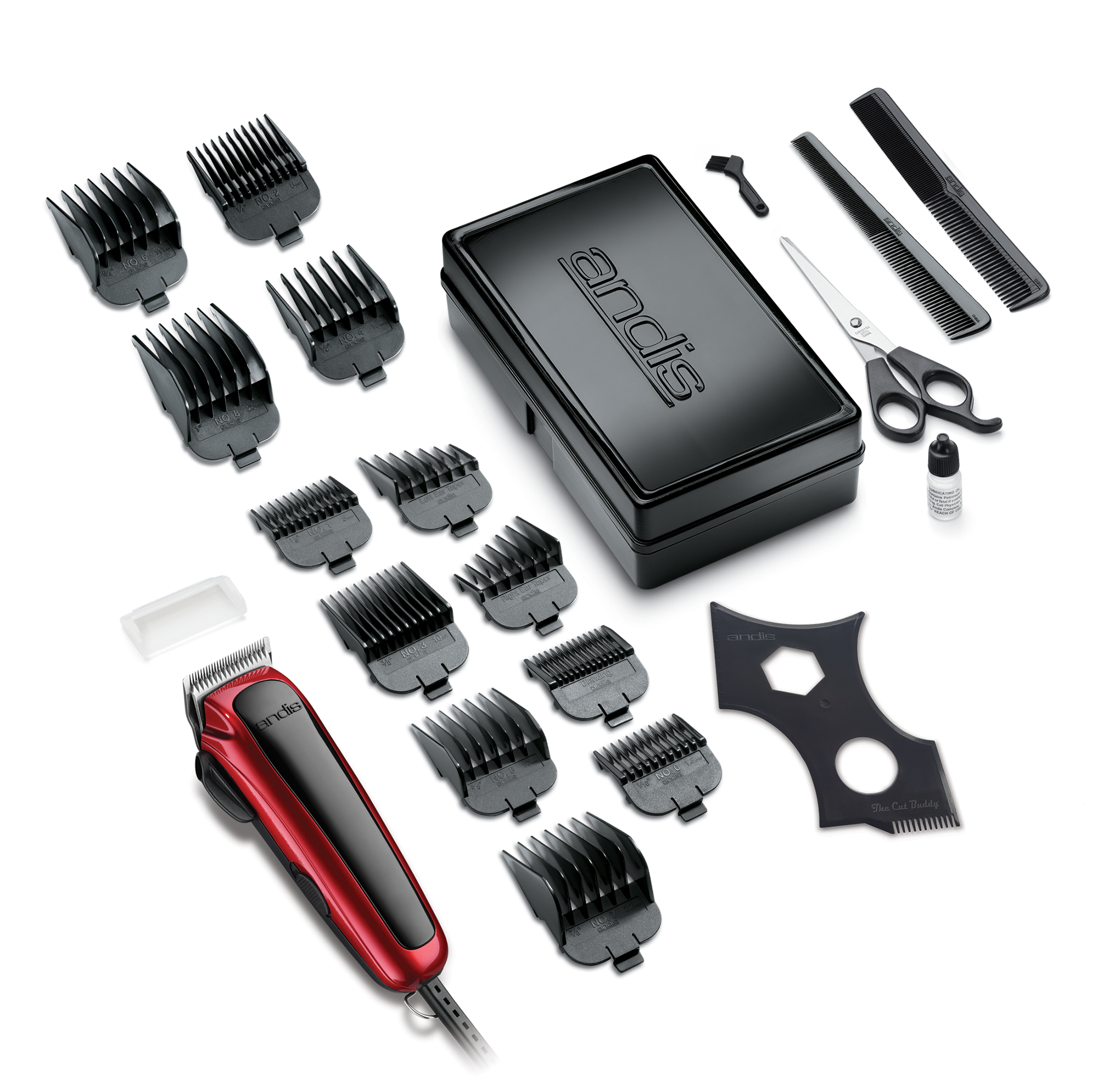 Andis EasyCut Home Haircutting Kit, Black, 20 Piece Kit with Bonus The Cut Buddy - image 1 of 3