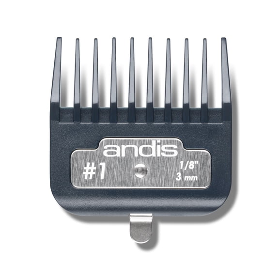 Andis Master Premium Metal Clip Comb Size #1 1/8" Fits Model ML CL-33665, Blue