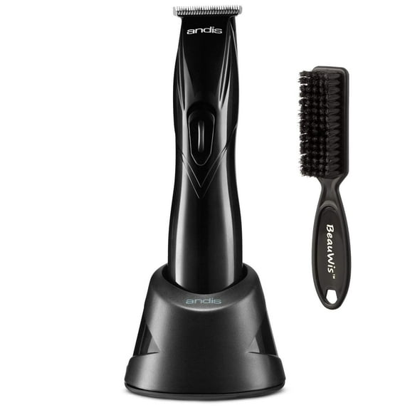 Andis Slimline Pro Li T-Blade Trimmer Black #32475 With Beauwis Blade Brush.