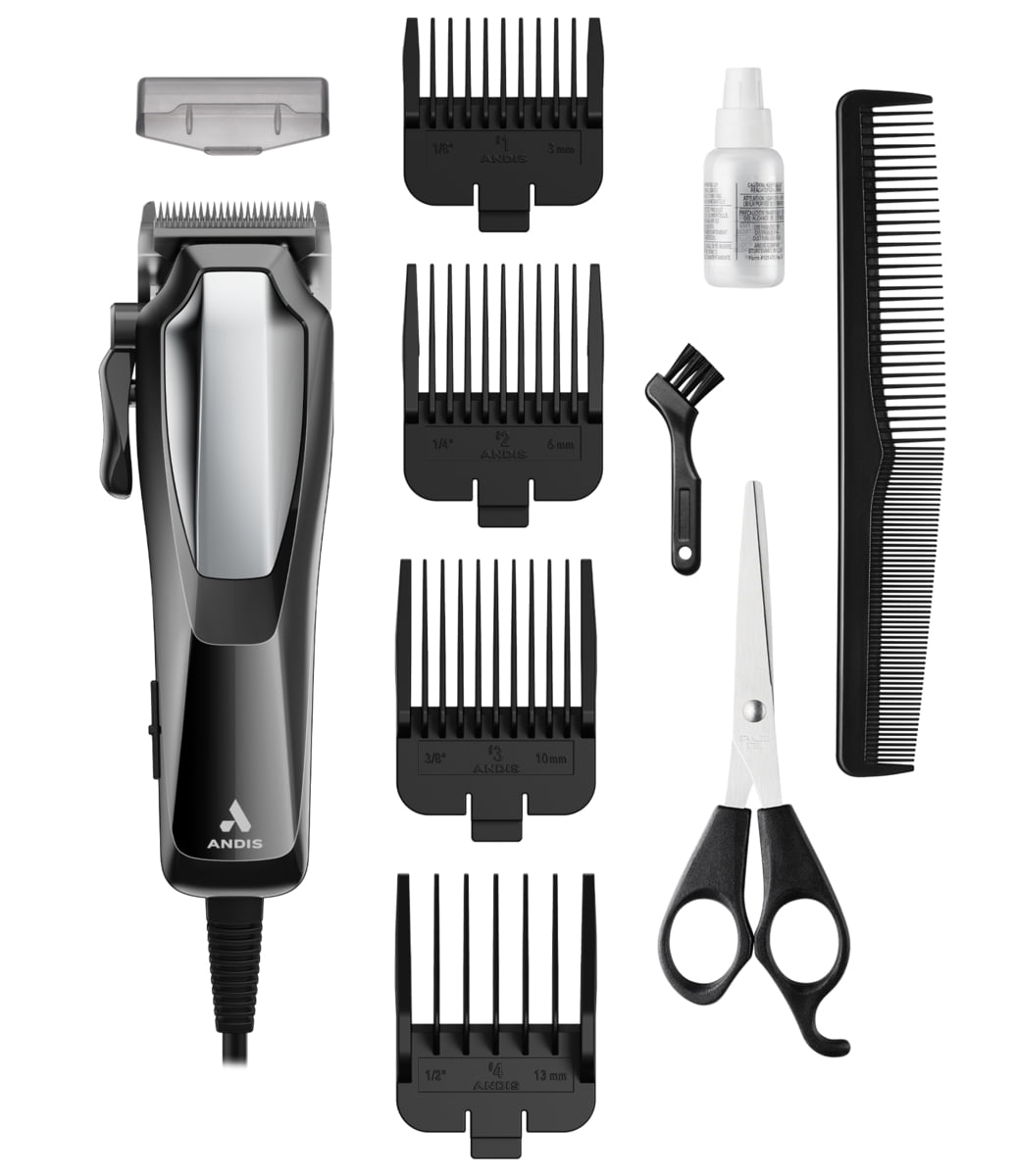 Andis Ultra Clip Corded 10-Piece Clipper Kit, Black / Silver