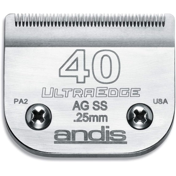 Andis UltraEdge Detachable Blade Set, Size 40, 1/100 Inches, 0.25 mm