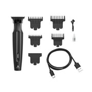 Andis inSIGHT Slim Cordless T Blade Trimmer, Lithium, 9-Piece Kit Includes 4 Combs, Matte Black