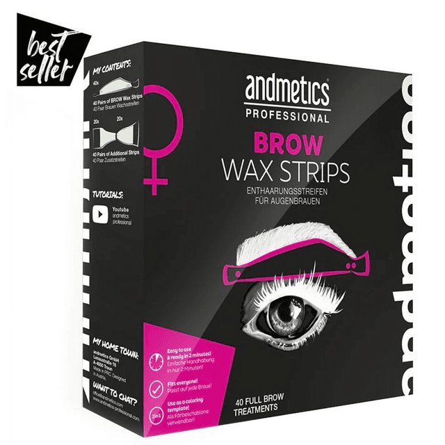 Andmetics Professional Depilatory strips for women Eyebrows 40