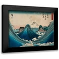 thumbnail image 1 of Ando, Hiroshige 14x12 Black Modern Framed Museum Art Print Titled - Mount Fuji seen through the waves at Manazato no hama, 1 of 5
