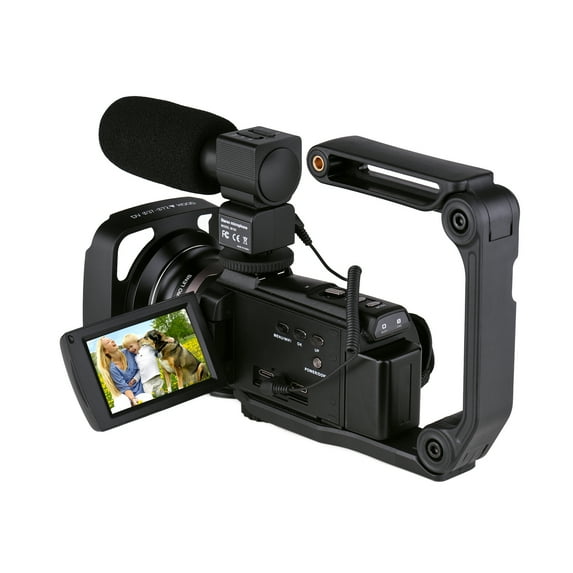 Andoer-2 Camcorder,WiFi IR Rotatable LCD IR Vision 48MP 16X 3-inch 4K 60FPS Lapse Slow 16X 3-inch Rotatable Video Camera 3-inch Rotatable LCD 60FPS Video Screen S n Wemay