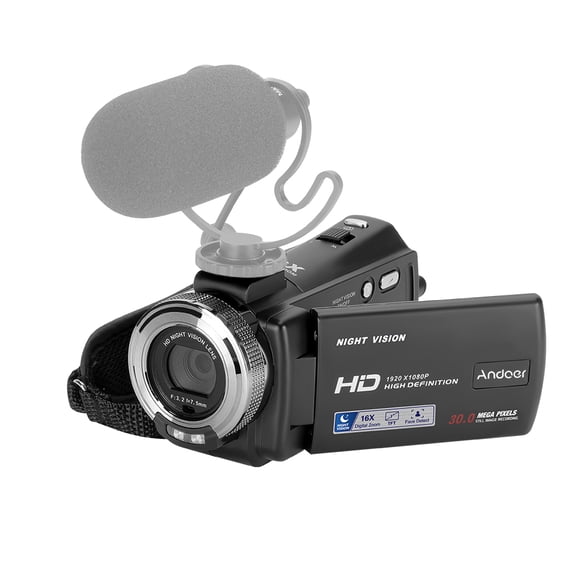 Andoer-2 Digital Video Camera,Screen Max. Beautification Rotatable LCD Screen Video Camera Portable 3.0 Inch 1080P  16X V12 1080P Max. 20 Support 3.0 Inch Rotatable QISUO DV V12 30 Pels Support
